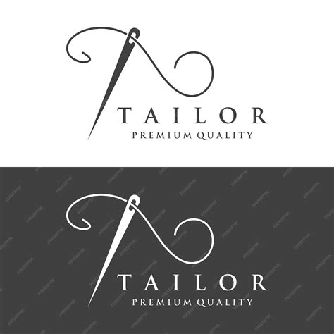 Premium Vector Tailor Silhouette Logo With Needle Thread Benik And