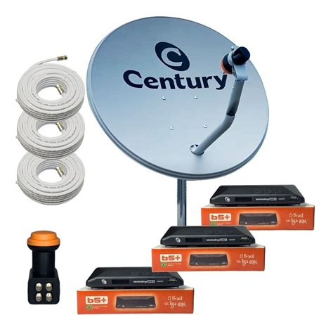 Kit Antena Parabolica Century Cm Banda Ku C Midiabox B