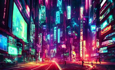 Cyberpunk City Neon Lights Very Very Very Very Very Stable
