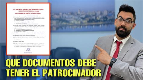 Atenci N Que Documentos Debe Tener El Patrocinador Para Poder Aplicar