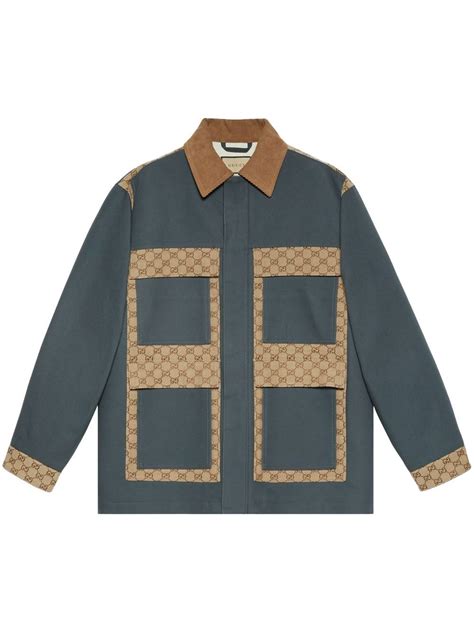 Gucci Gg Supreme Cotton Canvas Jacket Farfetch