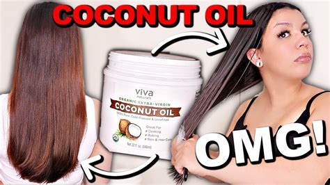 I Left Coconut Oil In My Hair Overnight Coconut Oil For Hair Before And After Results Youtube