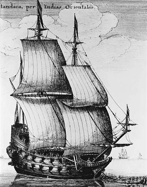 An East Indiaman Or Large Sailing Ship Built For Trade Between Europe