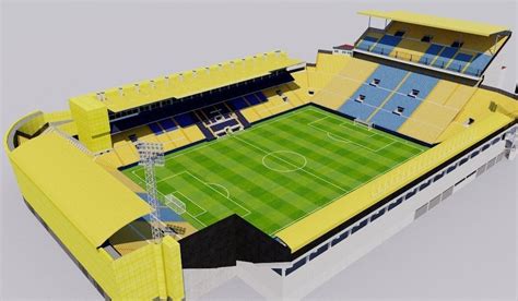 Címvédő spanyol villarreal labdarúgócsapata lemondta az új bozsik . Estadio de la Ceramica - Villarreal 3D model | CGTrader