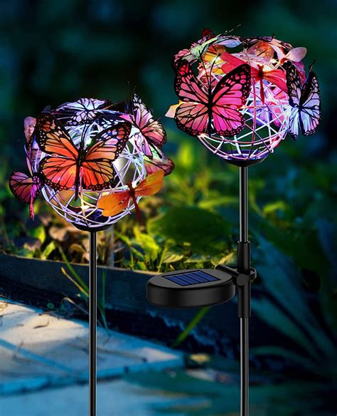 Coolmade Solar Lights Outdoor Butterfly Lights Garden Decorative Solar