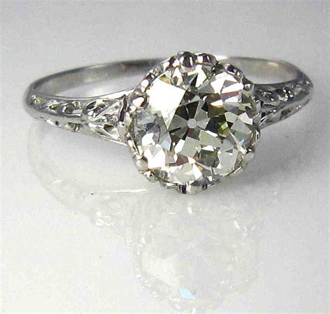 Antique Platinum Engagement Rings Wedding And Bridal Inspiration