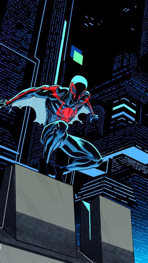 Future Spider Man 2099 Art Wallpaper ฮีโร่มาร์เวล วอลเปเปอร์ วอ