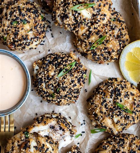 They're so easy—literally anyone can do it. Sesame Crusted Crab Cakes with Yuzu Chili Sauce - Cherry ...