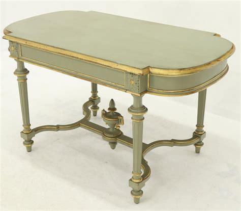 Writing desks, office desks, any desks. Shabby Chic and Gold Leaf Distressed Antique Writing Table ...