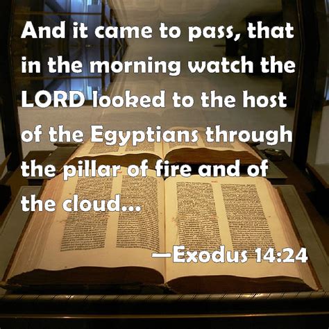 Exodus 1424 And It Came To Pass That In The Morning Watch The Lord