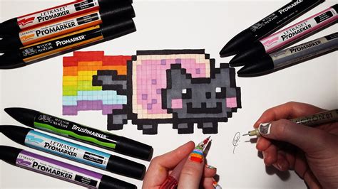 Get inspired by our community of talented artists. How to draw Nyan Cat - Easy Pixel Art - YouTube