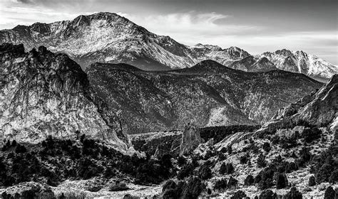Rugged Pikes Peak Rocky Mountain Landscape Colorado Springs