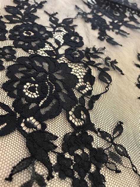 Black Lace Fabric Chantilly Lace Lace Fabric From