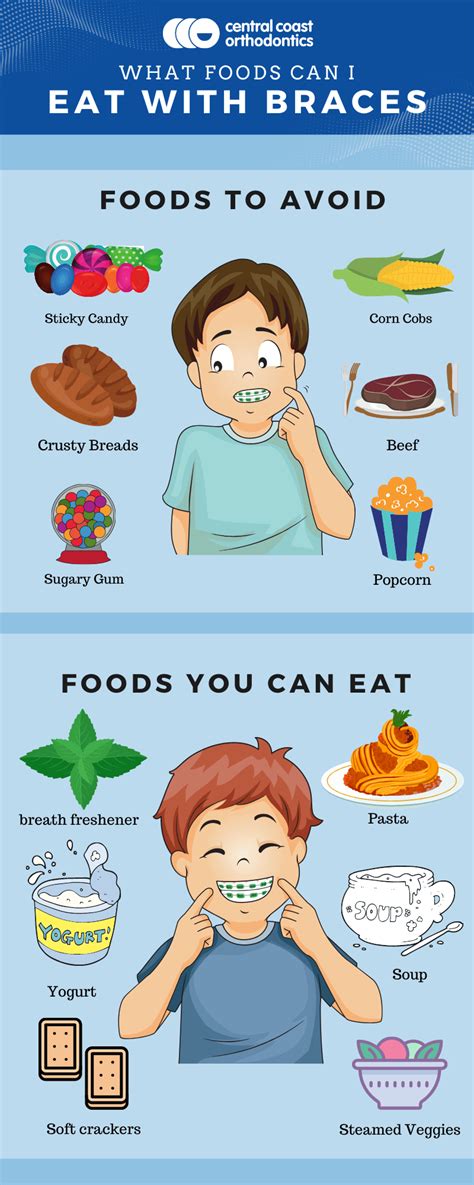 foods you can t eat with braces central coast orthodontics