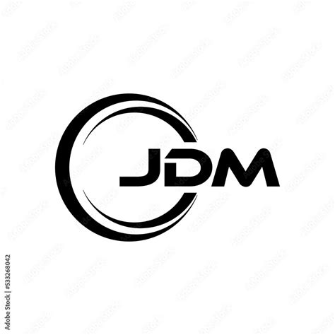 Jdm Letter Logo Design With White Background In Illustrator Cube Logo