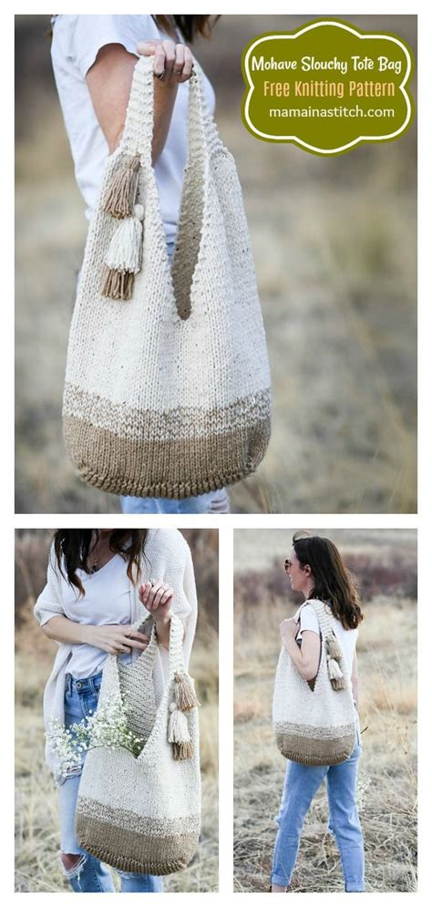 Simple Slouchy Tote Bag Free Knitting Pattern Artofit