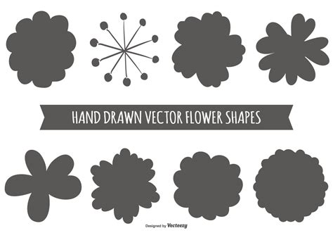 Hand Drawn Flower Shapes 122523 Vector Art At Vecteezy