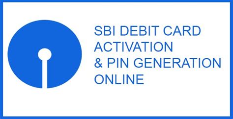 Quick & easy activation instructions. SBI Debit card Activation - SBI PIN Generation online - Banking Support