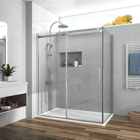 48 x36 x72 frameless sliding bath shower door enclosure 5 16 glass chrome 7426758886292 ebay