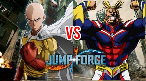 Jump Force Saitama Vs All Might Youtube