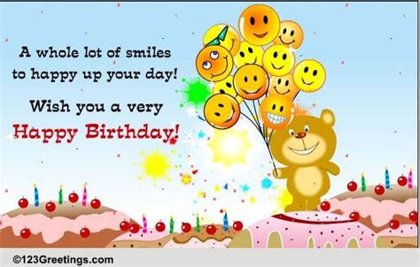 A Whole Lot Of Smiles Free Happy Birthday Ecards Greeting Cards 123