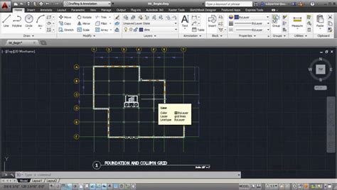 Drawing A Column Grid In Autocad Avaxhome