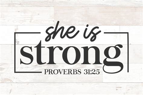 She Is Strong Proverbs Christian Woman