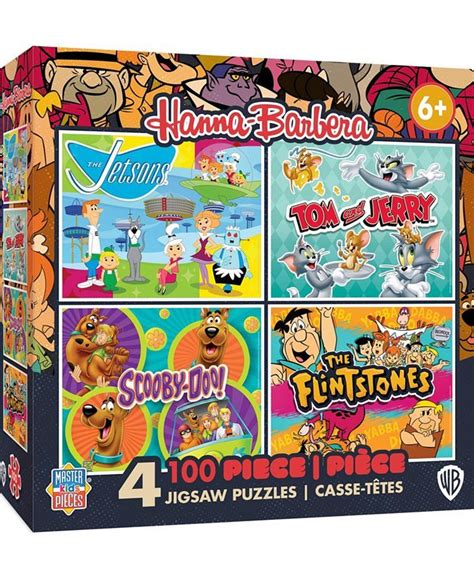 Masterpieces Puzzles Kids Puzzle Bundle Hanna Barbera 4 Pack 100
