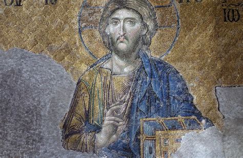 Christ Deësis Mosaic Hagia Sophia Hagia Sophia Byzantine Mosaic