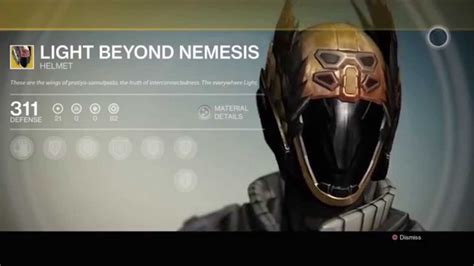 Destiny The Light Beyond Nemesis Warlock Exotic Helmet Armour Youtube