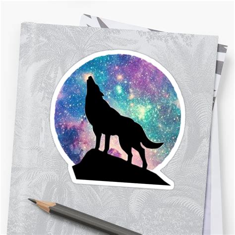 Howling Wolf Stickers By Dabbey Redbubble