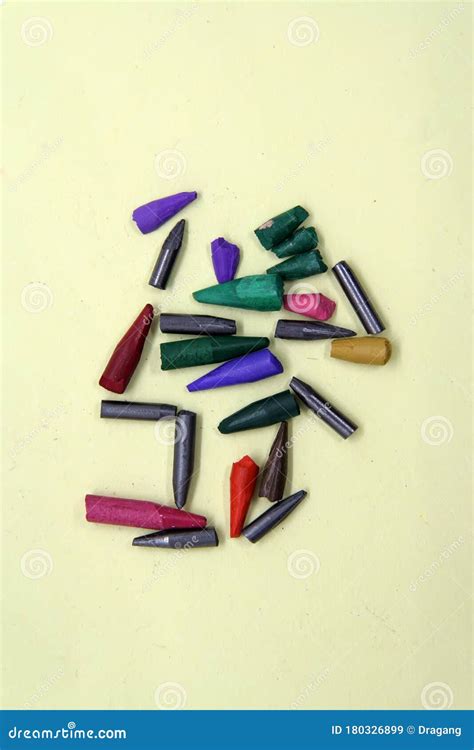 Broken Crayon Tips Broken Crayons Crushed Crayons Stock Image Image