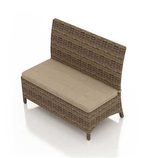 Forever Patio Cypress Wicker Dining Loveseat Bench
