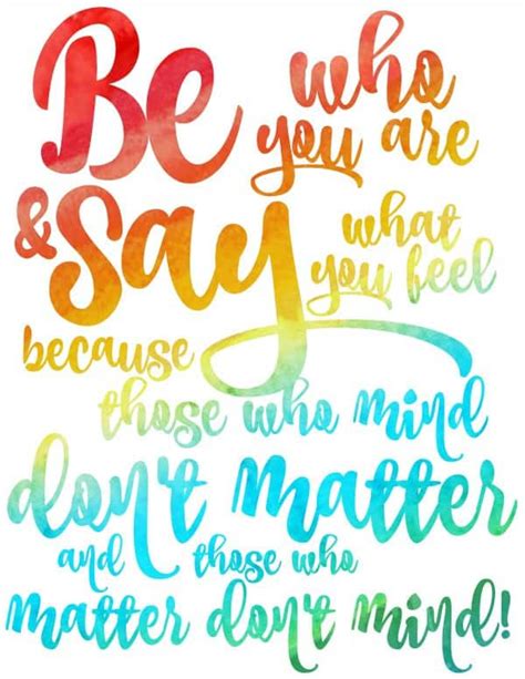 Be Who You Are Dr Seuss Printable