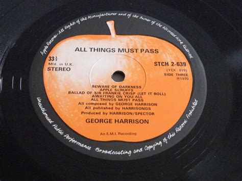 George Harrison All Things Must Pass 3lp Box Set Uk Apple 1970 Inners Poster Ebay