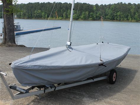 Snipe Sailboat Skirted Mast Up Flat Cover Slo Sail And Canvas