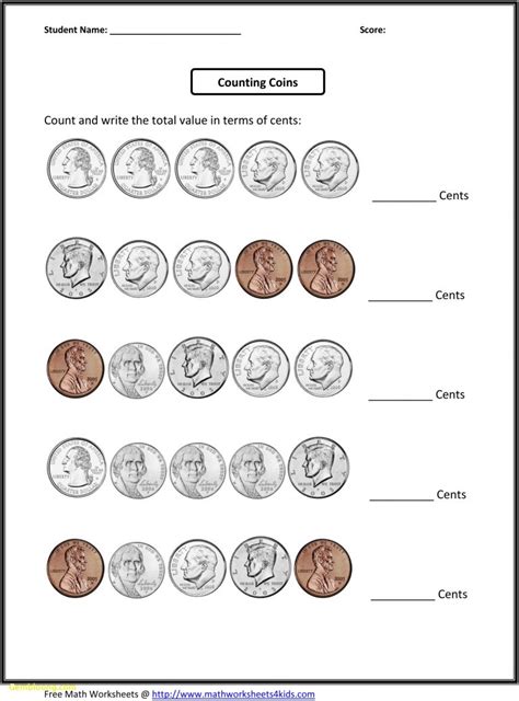 3 digit by 1 digit multiplication worksheets. 4th Grade Math Printable Worksheet Counting Coins