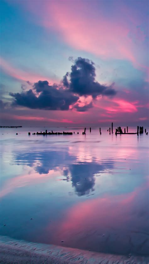 Pink Sunset Clouds Wallpaper Pink Sunset Clouds Iphone Wallpaper