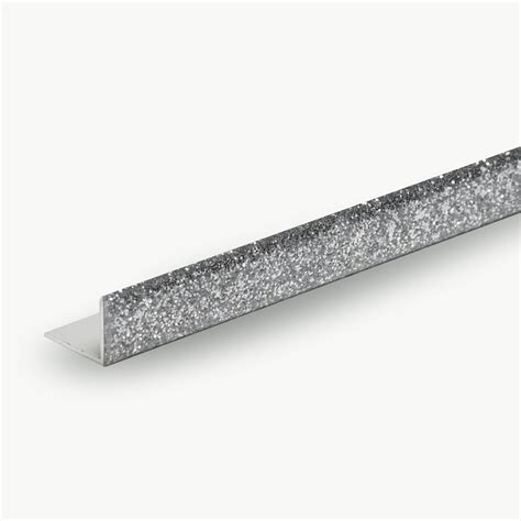 10mm Silver Glitter L Shape Tile Edge