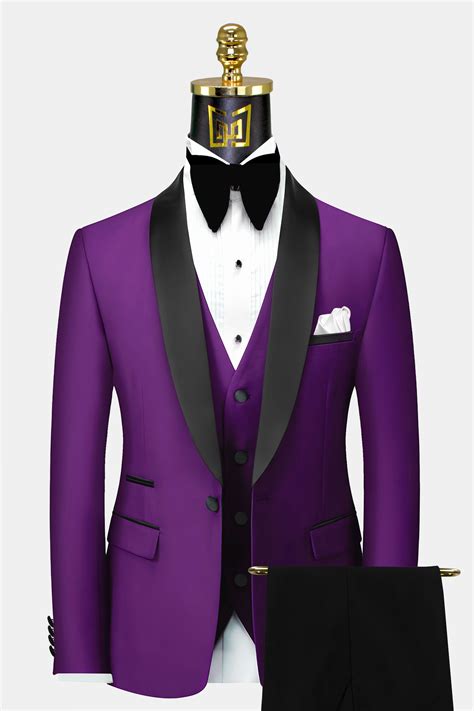 Purple Tuxedo Suit 3 Piece Gentlemans Guru