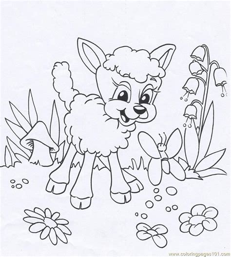 Lions are one of the most popular subjects for coloring. Lamb animal Coloring Page - Free Easter Lambs Coloring ...