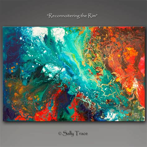 Embellished Abstract Giclée Print On Stretched Canvas Etsy Abstract
