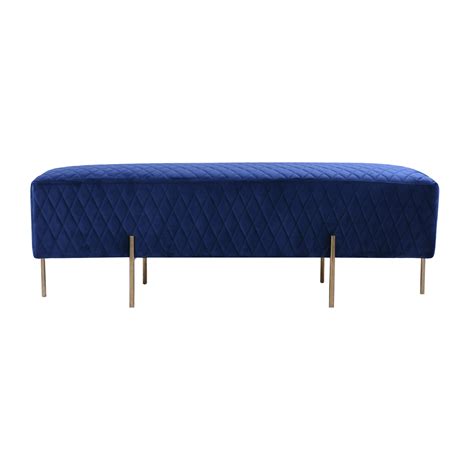 Blue Bench Ottoman