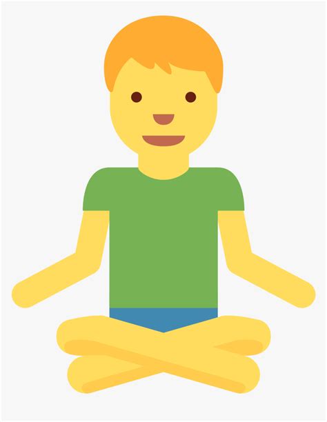 Meditation Clipart Peace Mind Sitting Emoji Hd Png Download Kindpng