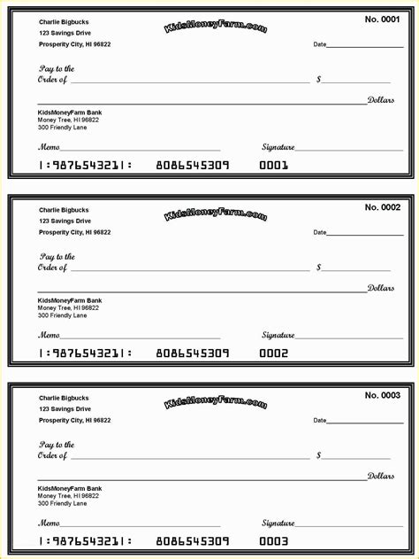 Free Printable Business Checks