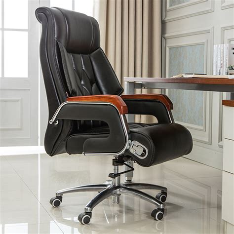 Ok Oc004 Luxury Real Cow Leather Boss Office Chair With High End Finishing