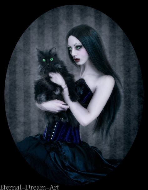 Gothic Cat Girl Art Fotos Goticas Goticas Belleza Gótica