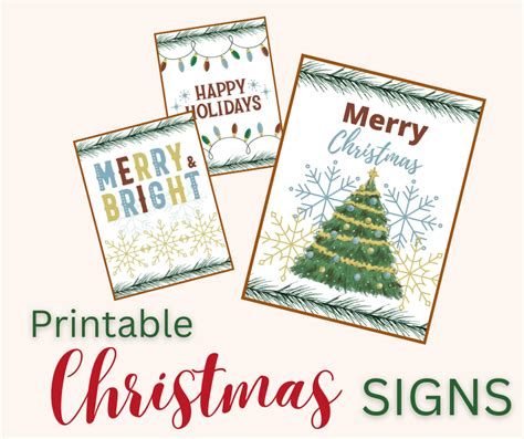 Printable Christmas Signs Free Printables Add A Little Adventure