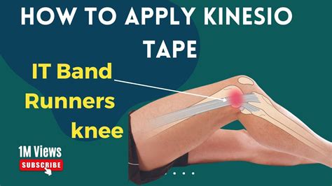 How To Apply Kinesiology Tape For It Band Runners Knee Youtube