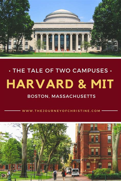 Harvard And Mit With The Words The Tale Of Two Campuses Harvard And